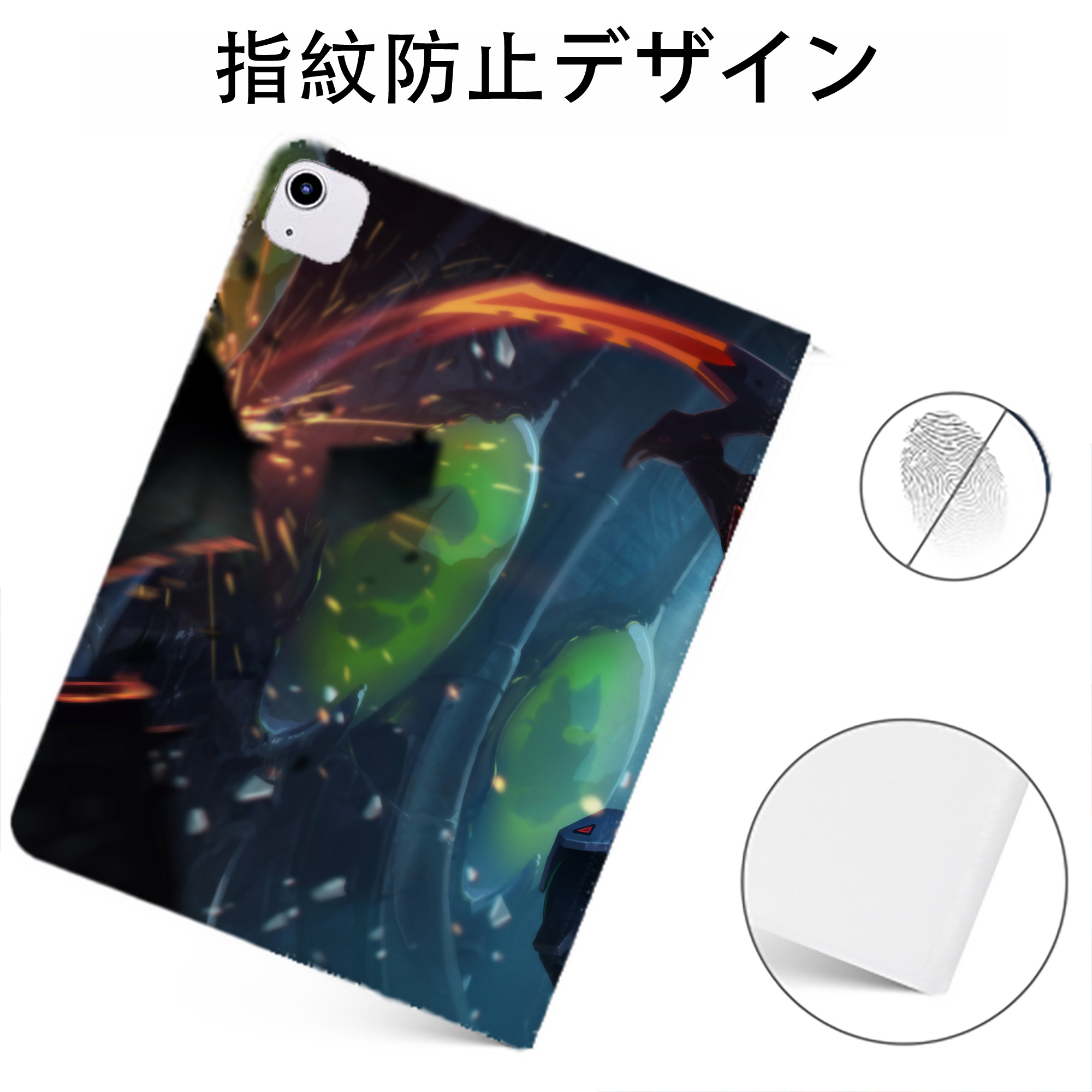 （画像用） リーグ・オブ・レジェンド League of Legends LOL IPadケース ペンホルダー付き ブックスタイルデザイン